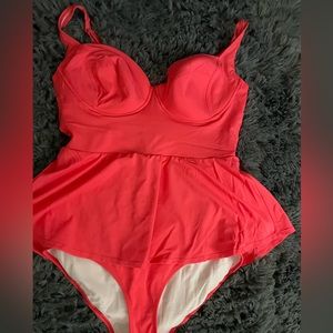 NWOT Torrid one piece coral swimsuit